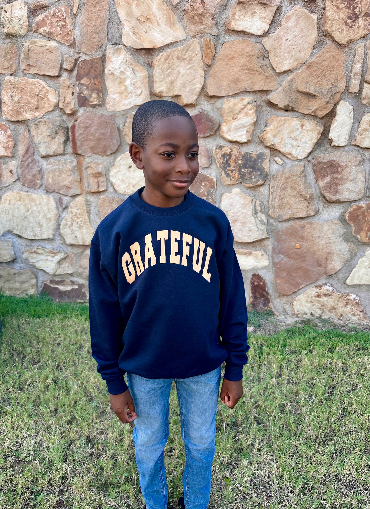 Childrens Navy Grateful Sweetheart