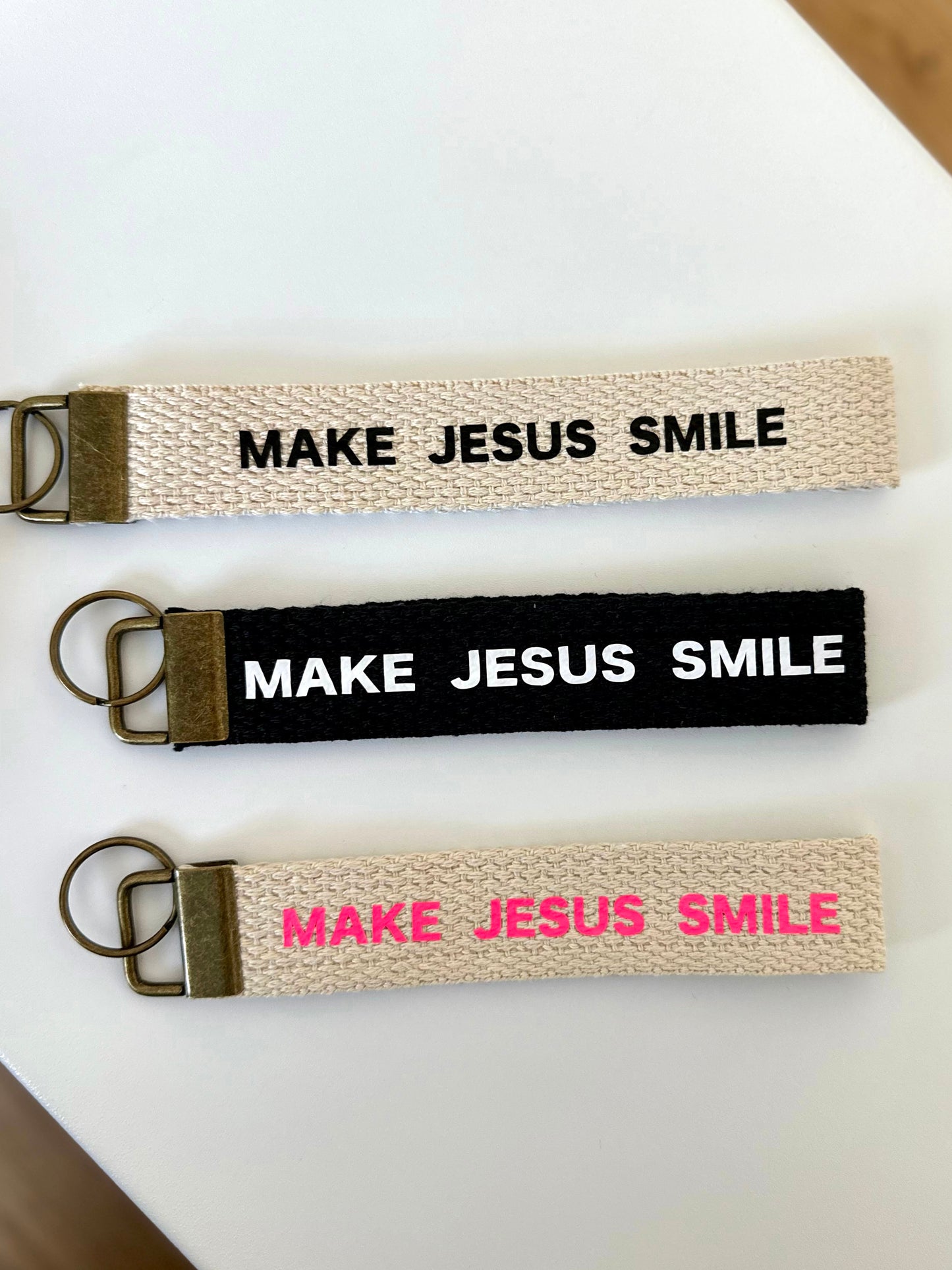 Make Jesus Smile Keychain