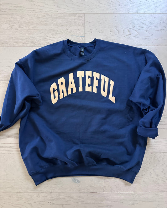 Navy Grateful Sweatshirt
